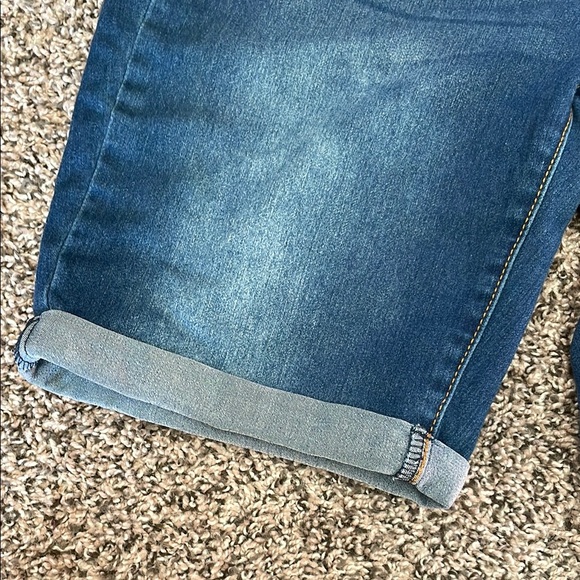SO Women's Dark Blue Stretchy Denim Bermudas - Picture 2 of 8
